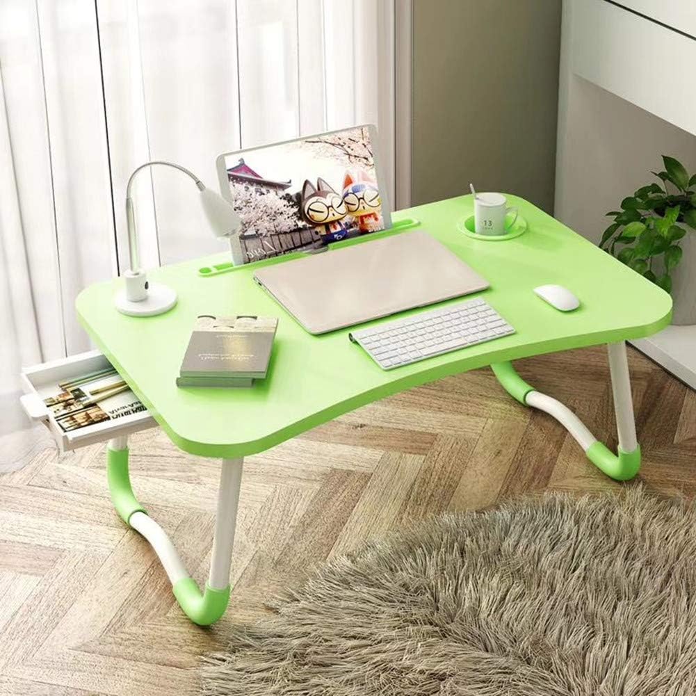 Suреr Bіg Clеаrаnсе! Laptop Desk for Bed, Laptop Bed Table Bed Desk with Drawer, Foldable Lap Tray Breakfast Bed Tray for Eating Reading Writing, Lap Desk Couch Table Notebook Stand Floor Desk for Bed Sofa-Green Uр Tо 50% оƒƒ Laptop Desk for Bed, Laptop Bed Table Bed Desk with Drawer, Foldable Lap Tray Breakfast Bed Tray for Eating Reading Writing, Lap Desk Couch Table Notebook Stand Floor Desk for Bed Sofa-Green