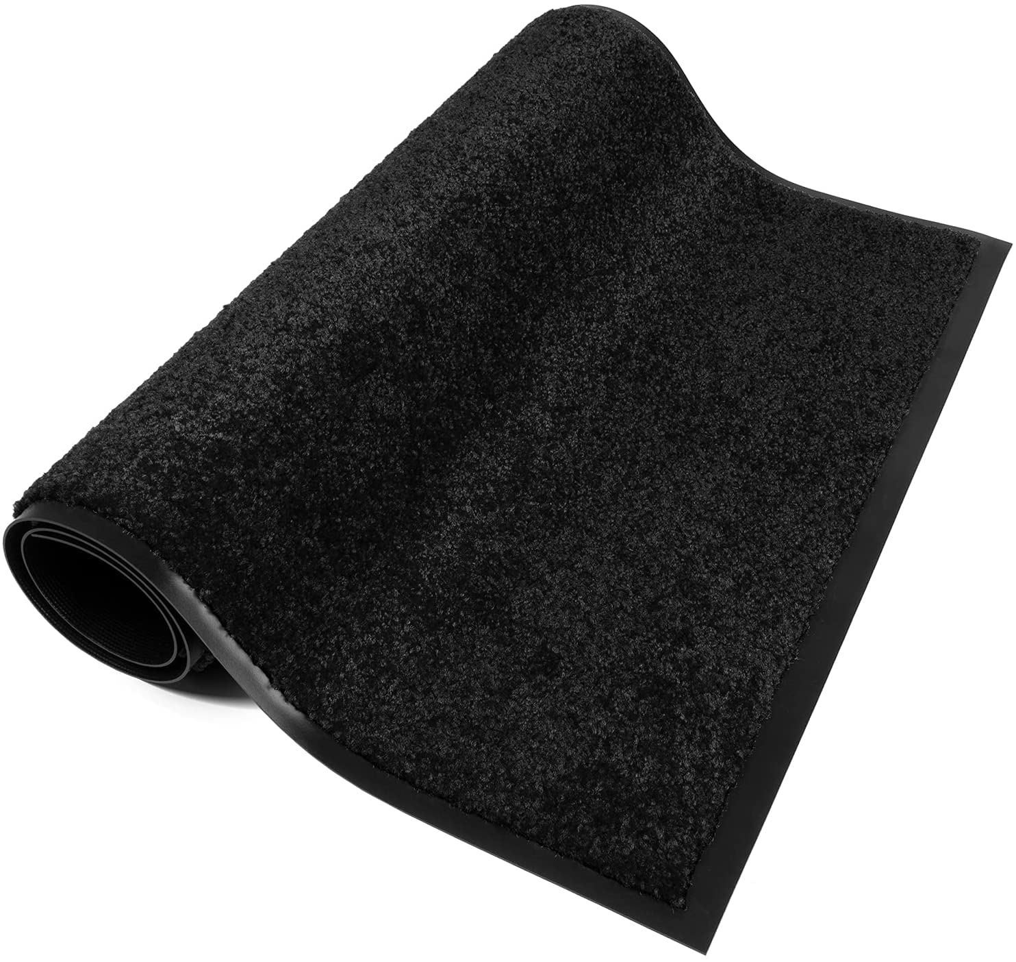 KARAT - Tapis Anti-salissures - Paillasson de Porte Lavable et Ultra Absorbant - Tapis de Porte Dos et Surface antidérapant - Use&Wash, 120 x 180 cm, Noir 1000