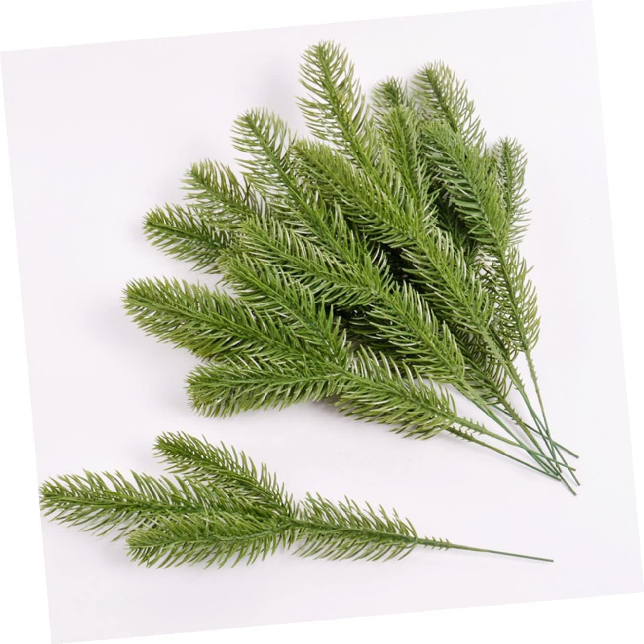 Ciieeo 20pcs Artificial Pine Branch Picks for Christmas Tree Decoration Faux Pine Needles for Crafts and Floral Arrangements Greenery Accessories for Holiday Decor