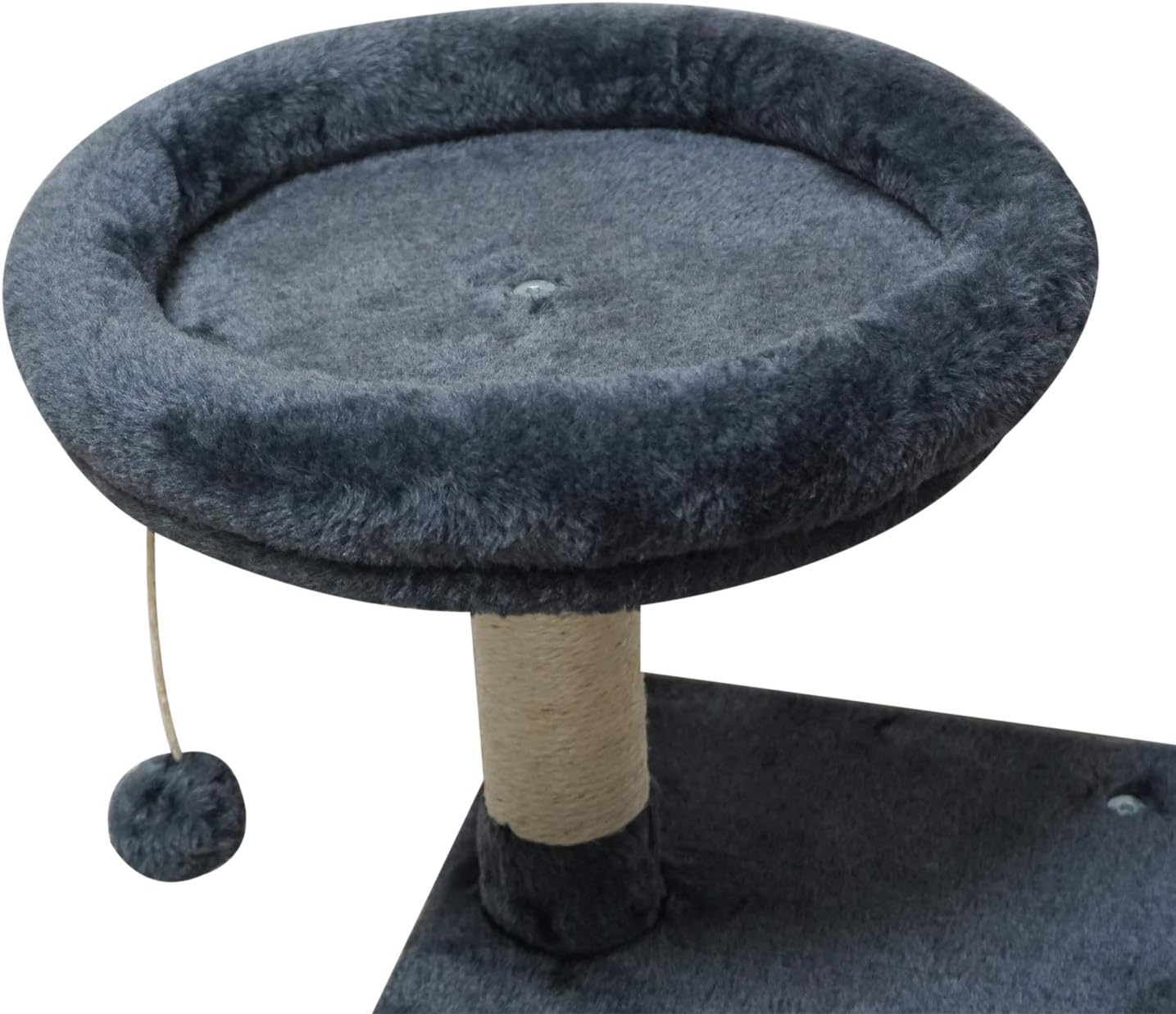 FISH&NAP US07YH Cat Tree Cat Tower Cat Condo Sisal Scratching Posts with Jump Platform Cat Furniture Activity Center Play House Smoky Grey