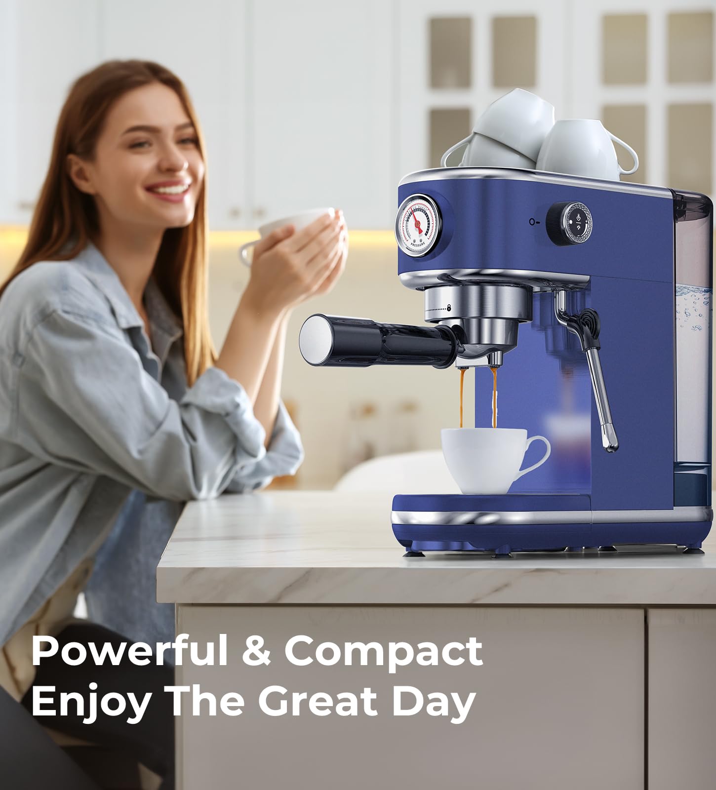 atatix 20 Bar Espresso Machine with Milk Frother, Compact Espresso Maker view 8