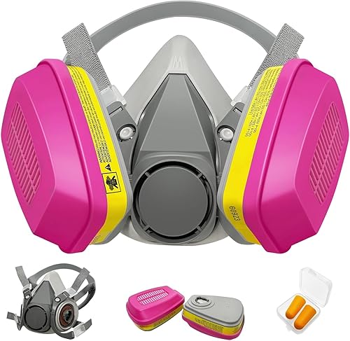 Máscara respiradora para productos quĂmicos - Máscara respiradora de media cara con filtro 60923 para vapores orgánicos resina epoxi Máscara respiradora para productos quĂmicos - Máscara respiradora de media cara con filtro 60923 para vapores orgánicos resina epoxi