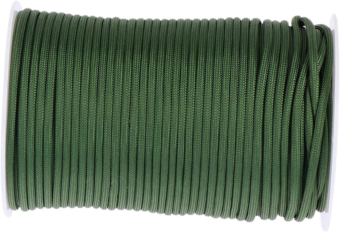 VICASKY 1roll High-Strength Parachute Rope Nine-core Nylon for Camping Tents and Outdoor Use Army Green Clothesline Rope for Versatile Applications