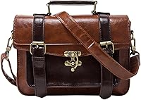 ECOSUSI Vintage PU Leather Satchel Purse for Women - Small Crossbody Messenger Bag Work College Everyday