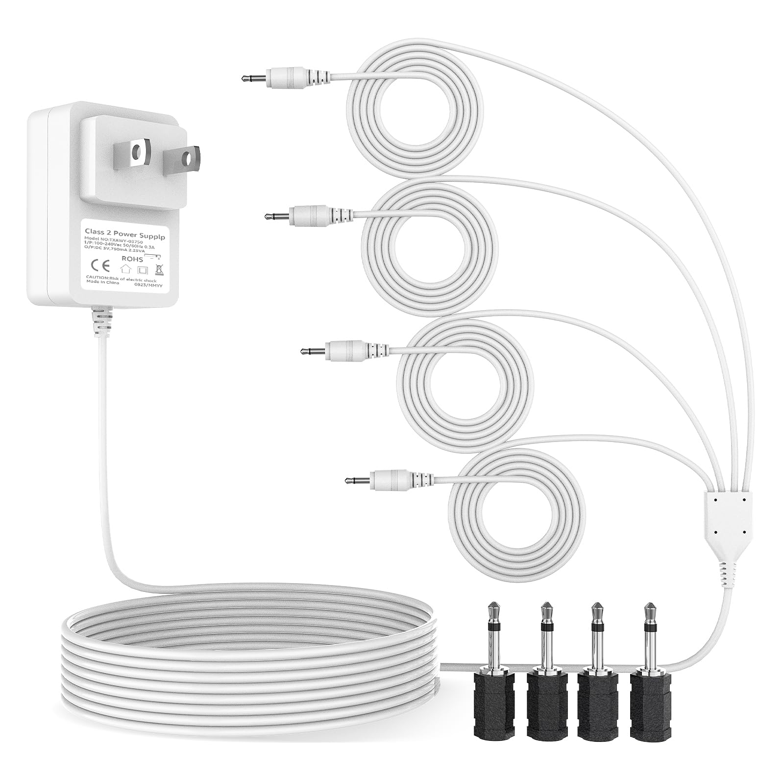 Norward 3v Adapter for Department 56 Village Accessories AC/DC Power Adapter,for Christmas Village House Accessories with 3 Black Selectable Plugs