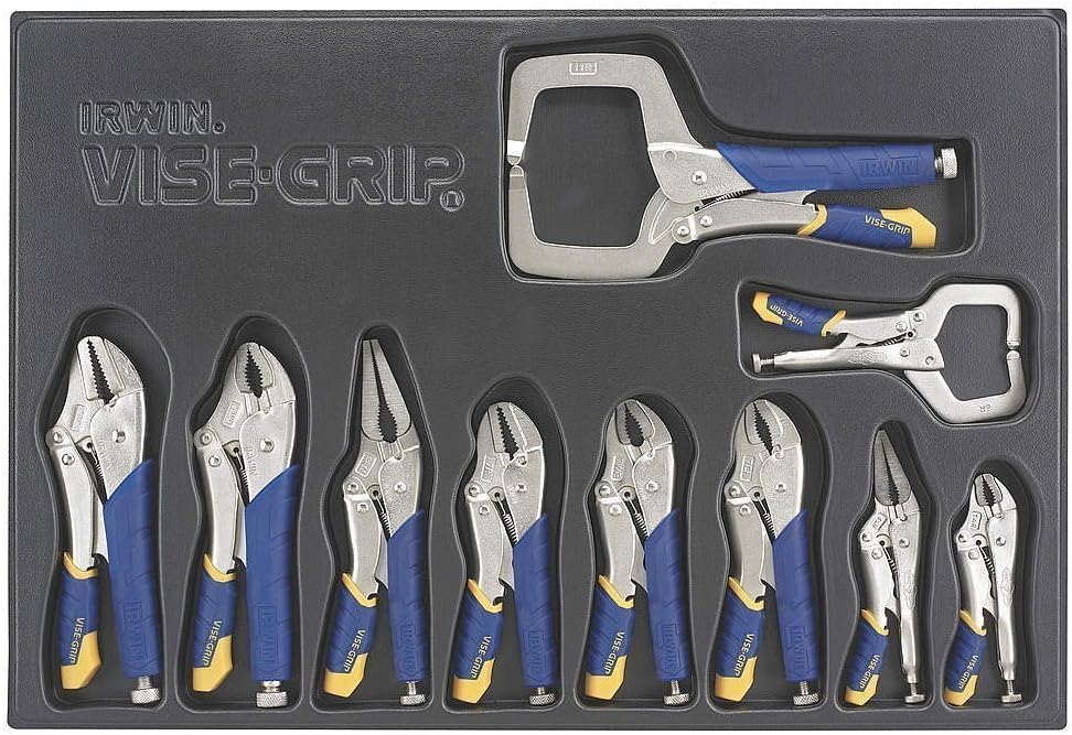 IRWIN Tools VISE-GRIP Locking Pliers Set, Fast Release, 10-Piece (1078TRT)