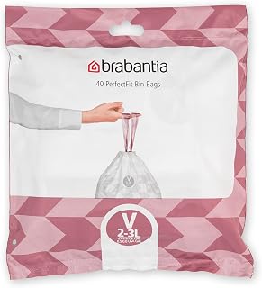 Brabantia Çöp torbası, plastik, beyaz, 3 litre