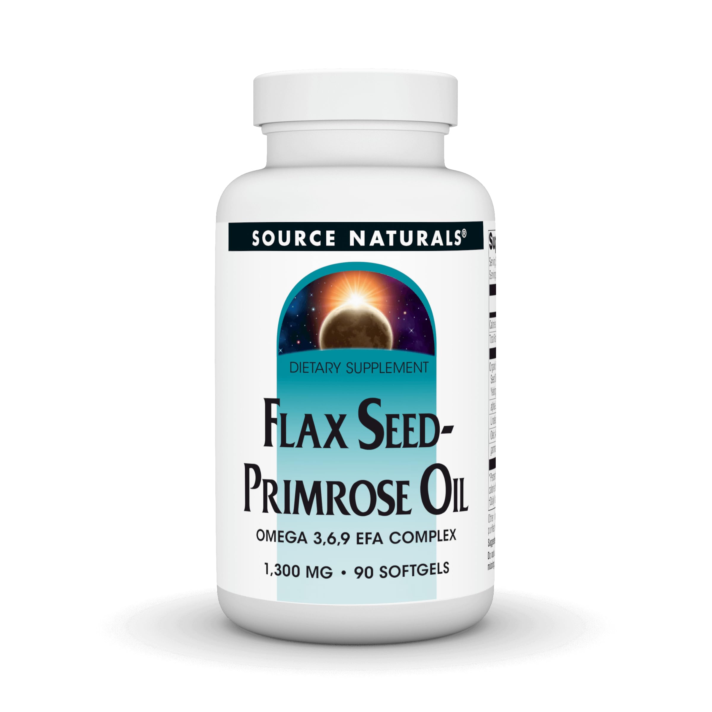 Source Naturals Flax Seed-Primrose Oil, 1300mg - 90 Softgels 90 Count (Pack of 1)