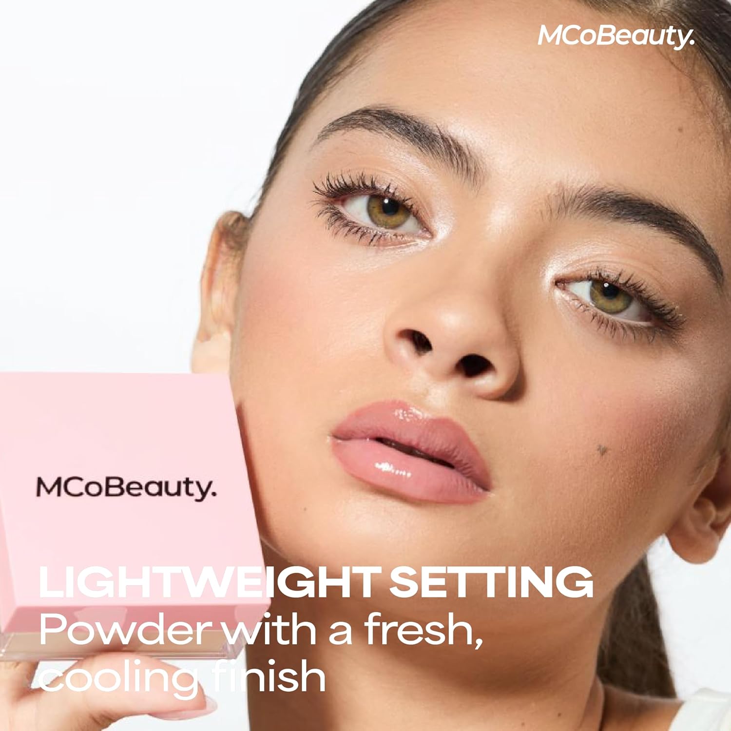 MCoBeauty - Loose Powder Cool & Set - Natural Medium Shade - Finely Milled Water-Based Baking & Setting Powder with Hyaluronic Acid, Glycerin & Vitamin E - Vegan, Cruelty Free Cosmetics - Face Makeup - Image 2