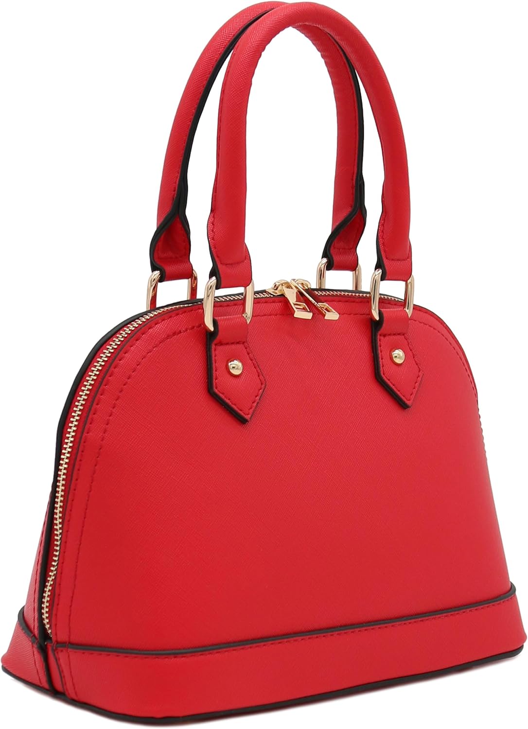 Zip-Around Saffiano Classic Dome Satchel - Image 3
