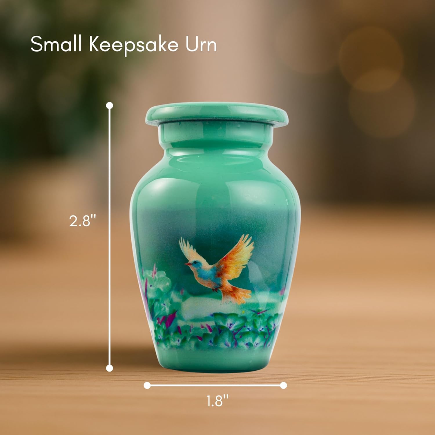 Small Keepsake Cremation Urn for Ashes - Beautiful Mini Memorial Urn with Velvet Box & Bag - Image 3