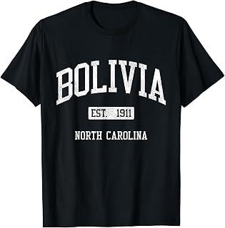 Bolivia North Carolina NC JS04 Vintage Athletic Sports T-Shirt