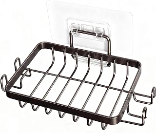 201 Stainless Steel Brown Soap Dish for Shower - Shower Holder - Comfortable Wash Soap Shelf - Anticorrosive,Rust-Proof and Waterproof Square Bar Soap Holder