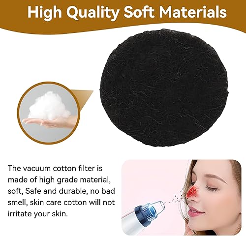 Miniatura 3 de 100 filtros de microdermabrasión, almohadillas de filtrado redondas de algodón para máquina de belleza de eliminación de puntos negros (0.394