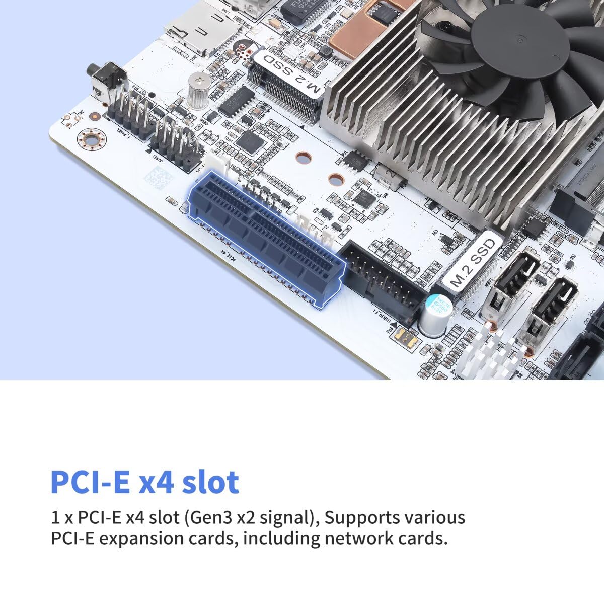 NAS Mainboard Low Power Core i5 8265U, 8×SATA3.0 Mini ITX Motherboard, Computer Board 2xNVMe(PCle3.0 x2), Barebone No Ram No SSD, 2 x 2.5GBE LAN, TF Card, Dual Display