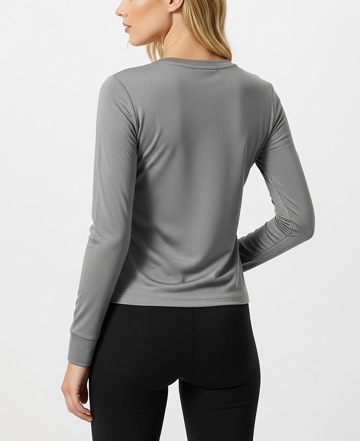 Womens Ultra Soft Midweight Baselayer Top | All Season Thermal Scoop Neck Long Sleeve Shirt | Multi Packs - Image 3