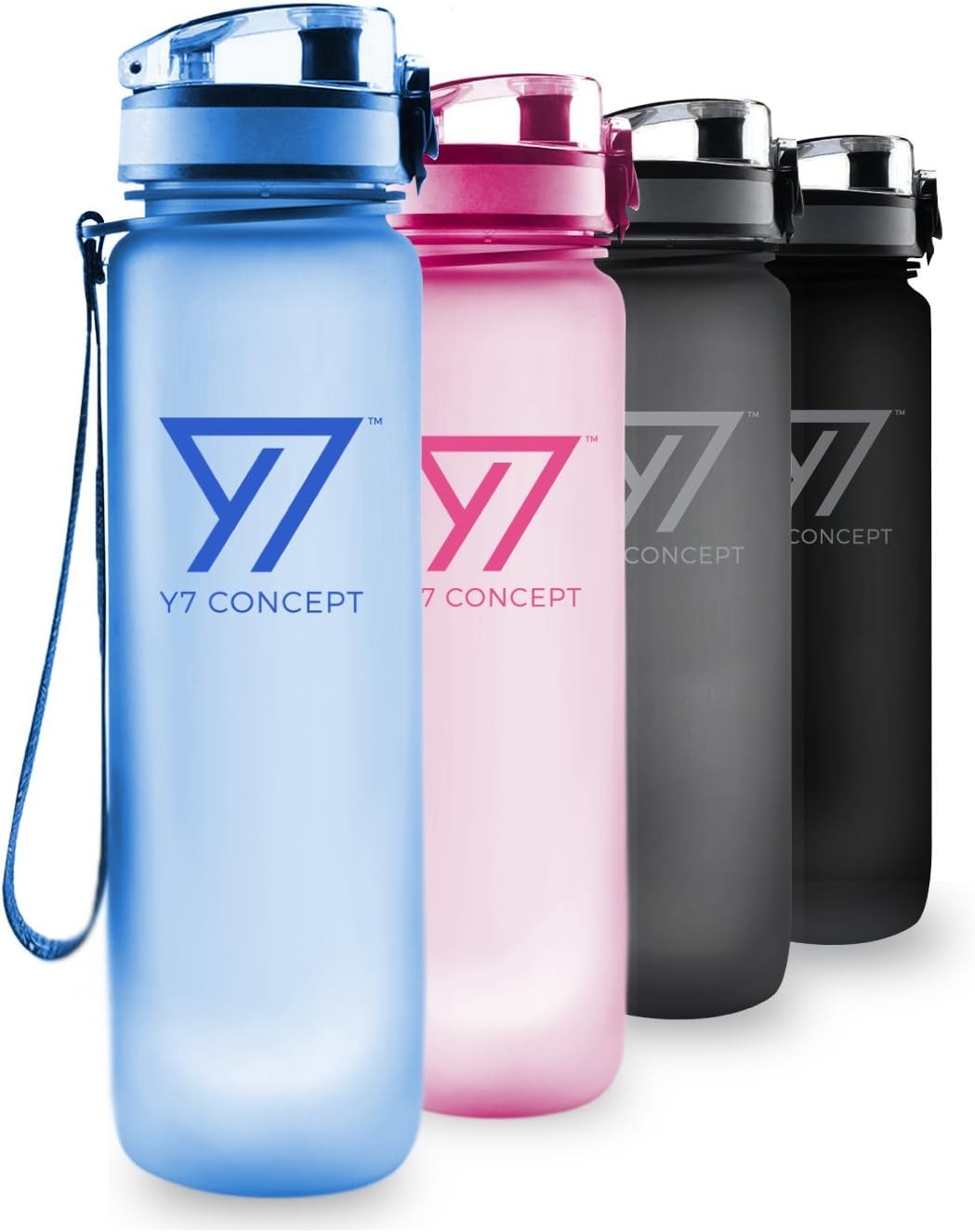 Y7 Concept Sports Water Bottle Eco Friendly BPA Free Plastic 1 Litre, Leak-proof Lid, with Filter