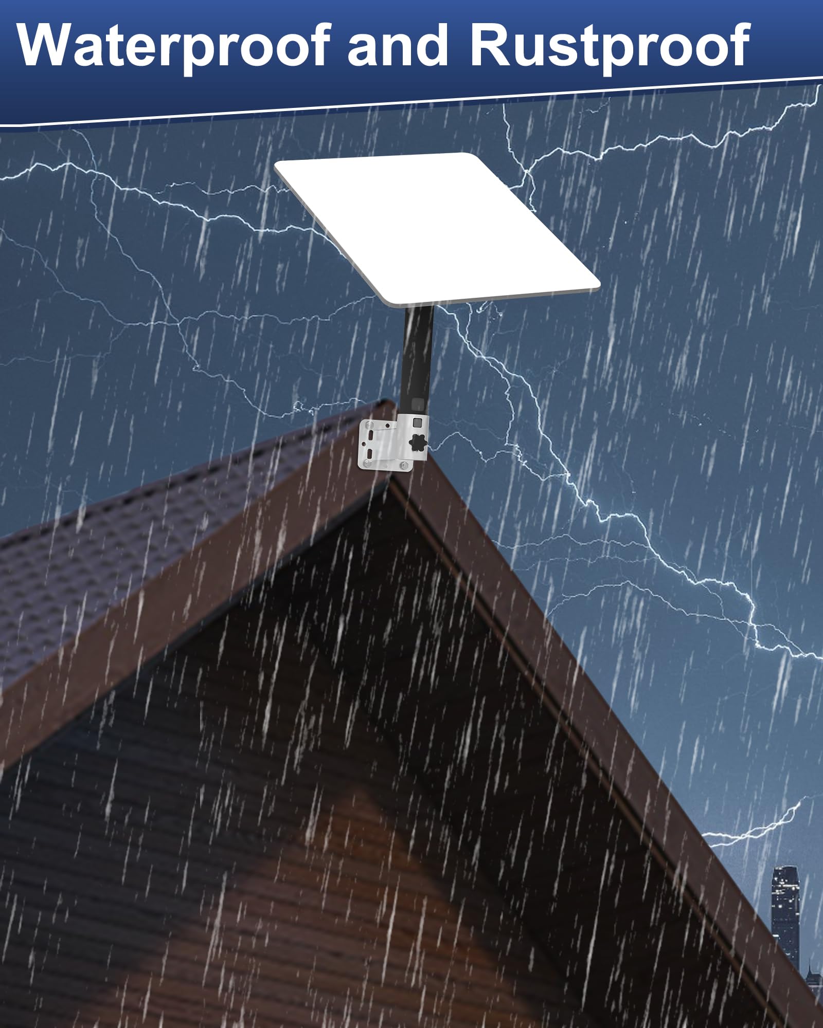 Supporto Murale Corto Per Starlink Gen 2 E V2, In Lega Di Alluminio, Con Kit Di Montaggio E Blocco Di Sicurezza Antivento