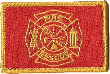 Fire Rescue Tactical Patches - Red/Gold