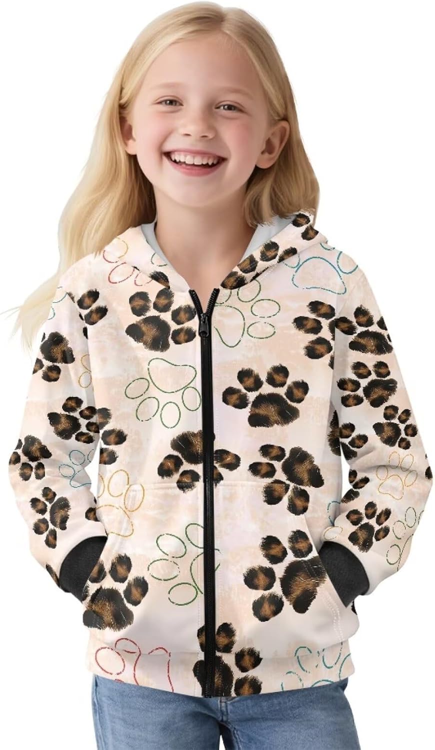 Girls Hooded Sweatshirt Casual Long Sleeve Fleece Hoodies for Girls Activewear