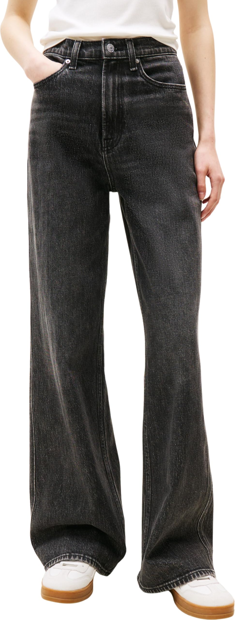 Tommy Jeans Women's Claire High Rise Jeans, Black (Denim Washed Black), 28W/30L