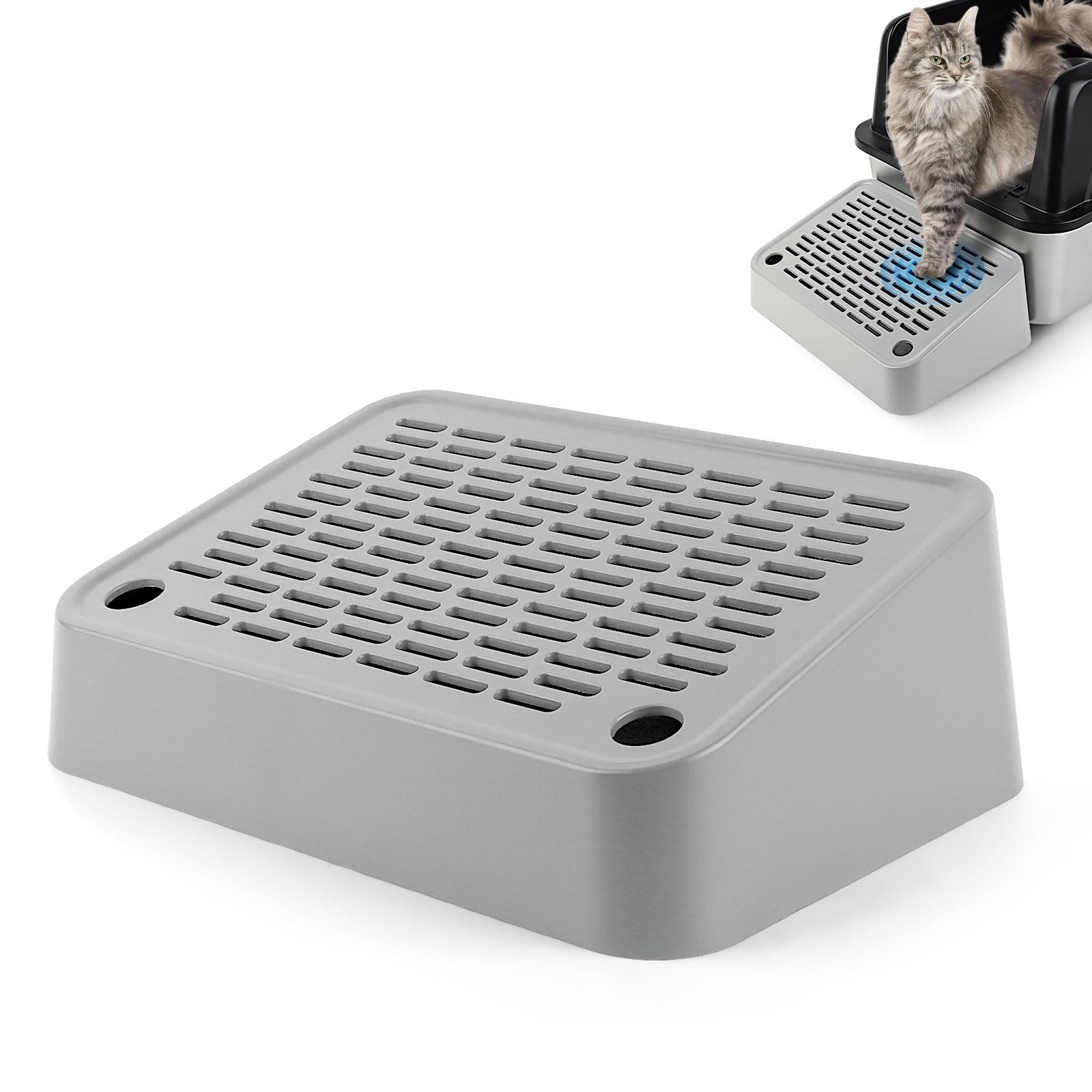 Kalolary Cat Litter Box Ramp with Filter Layer