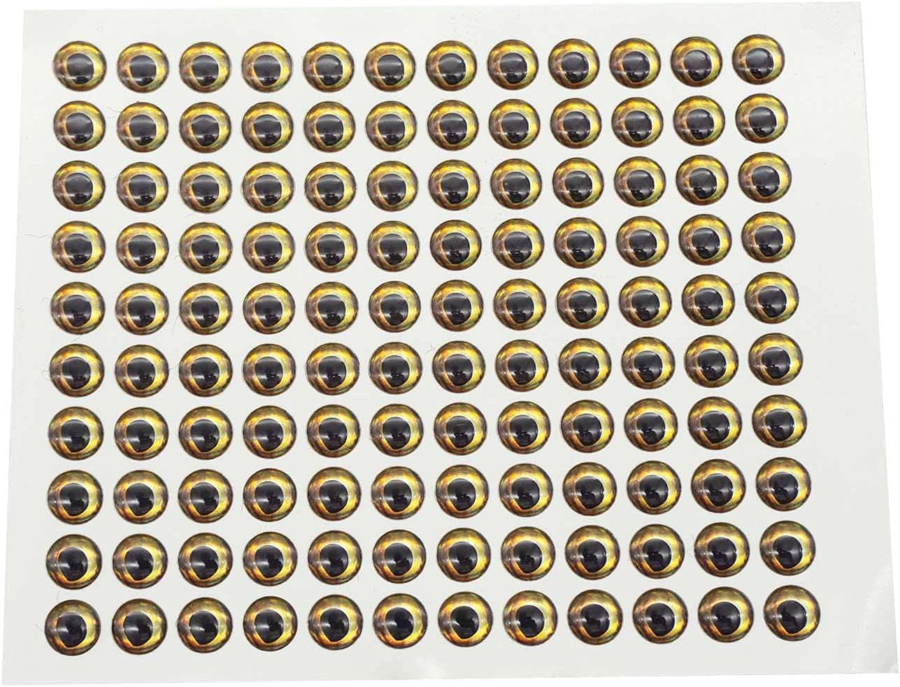 240 PCS Fishing Lure Eyes Simulation Fishing Lure Eyes 4D 3D Realistic Artificial Holographic Fake Earth Eyes Lure Baits Making Fishing Tying Lures Crafts DIY Fishing Lure Accessory