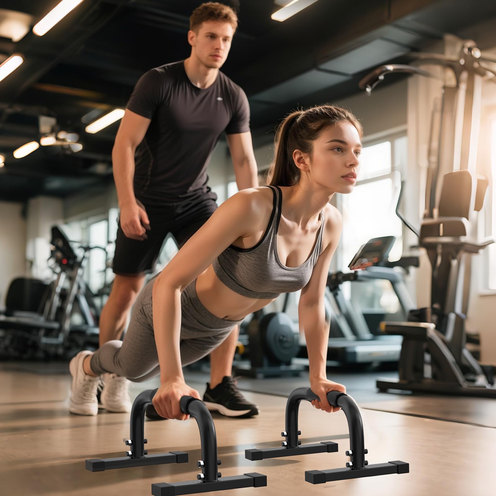 Parallettes Calisthenics, Barres de Parallettes de Gymnastique, 10.2 in High 300Kg/661lbs Weight Parallettes Push Up Bars pour L-Sit/Dip Bar/Équipement de Musculation/Exercice de Fitnes