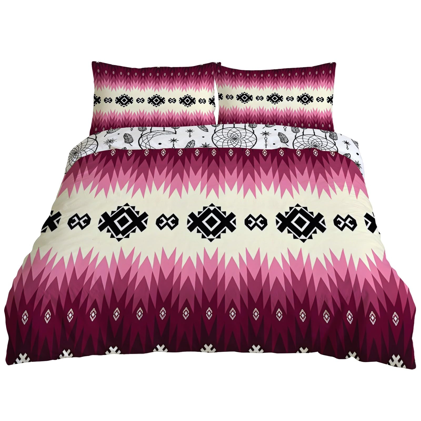 Parure de lit reversible motif attrape-reves et housse de couette 240x220