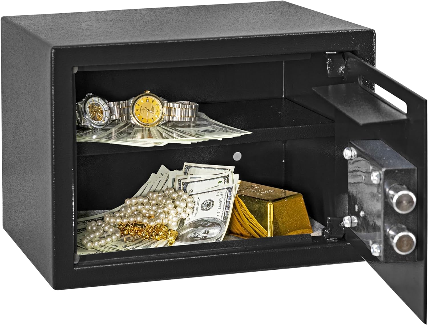 Genie Hand | Coffre Fort d'Armoire avec Serrure Mécanique de Dépôt pour la Maison – Serrure a Double Touches de Carte - Fente Anti-Pêche