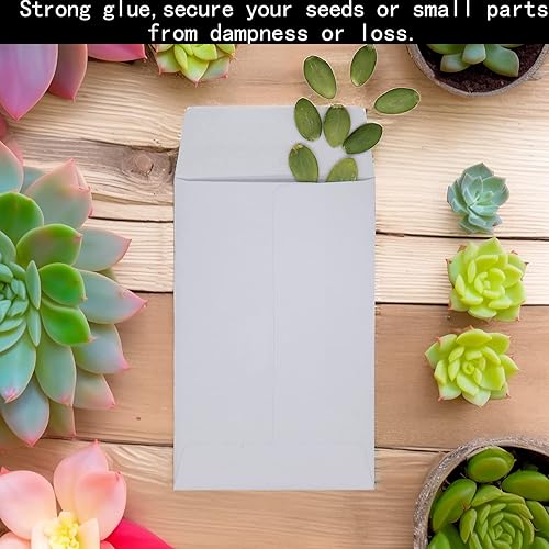 Miniatura 8 de Sobres autoadhesivos para monedas pequeñas, paquete de sobres de semillas de papel para guardar llaves de almacenamiento de llaves, piezas pequeñas,