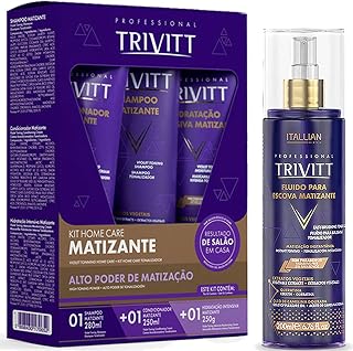 Kit Trivitt Matizante 4pçs: Fluido Escova Matizante + Kit Home Care Marizante