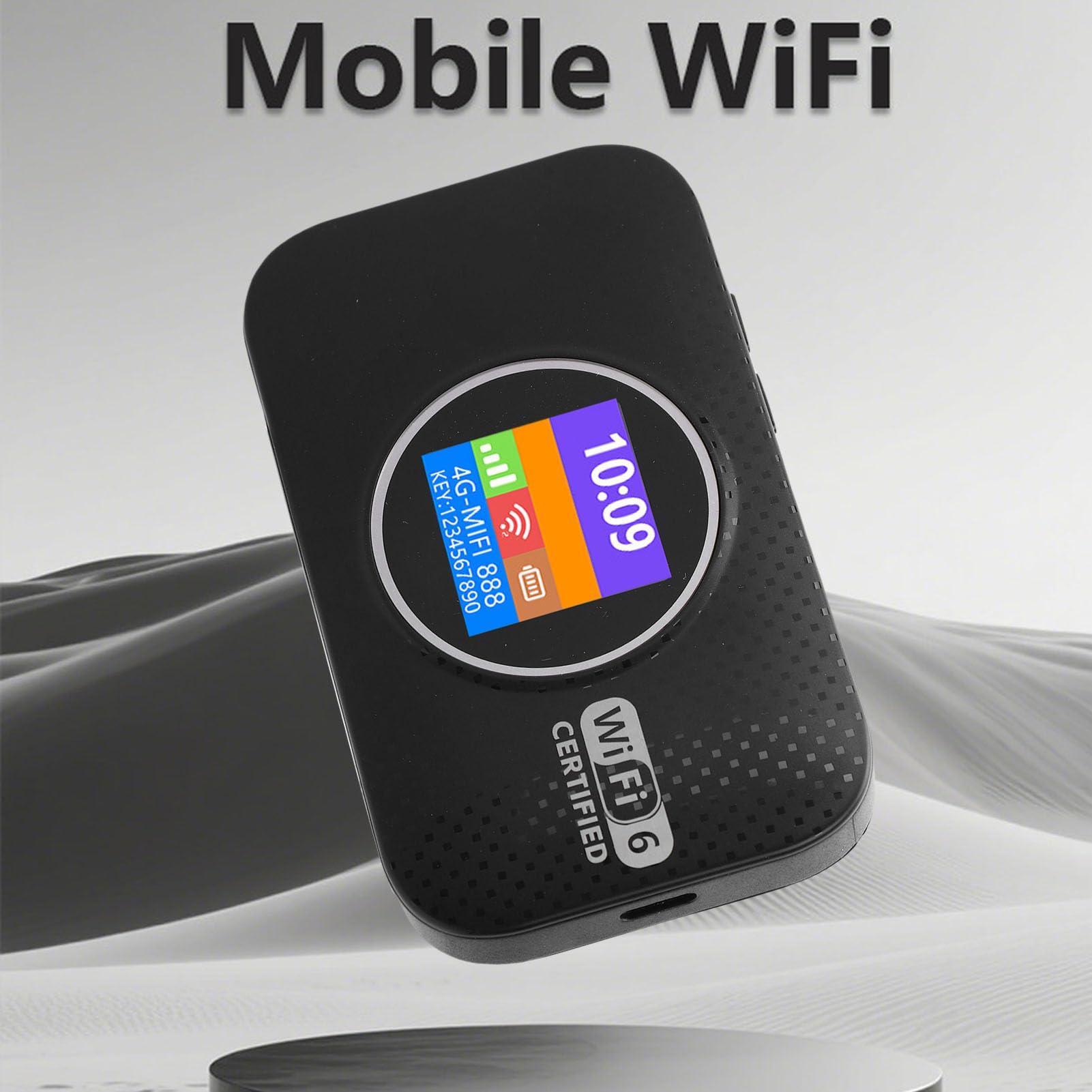 Router WiFi Mobile 4G LTE, Hotspot Portatile con Slot SIM (BLACK)