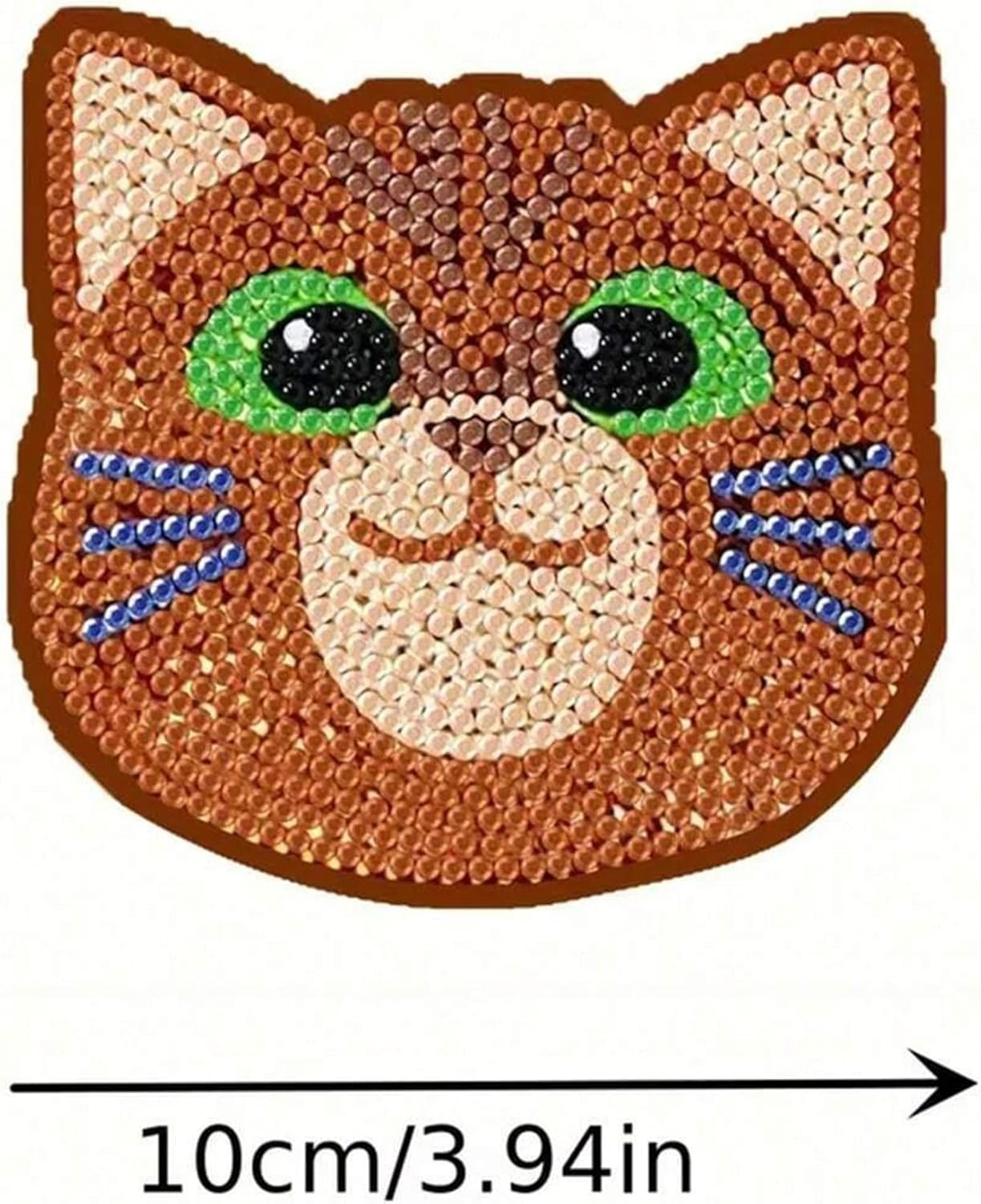 Diamond Painting Coasters Set with Metal Holder, Insulated Anti-Slip Drink Mats, 10 Cute Cat Designs (Cat) - Image 5