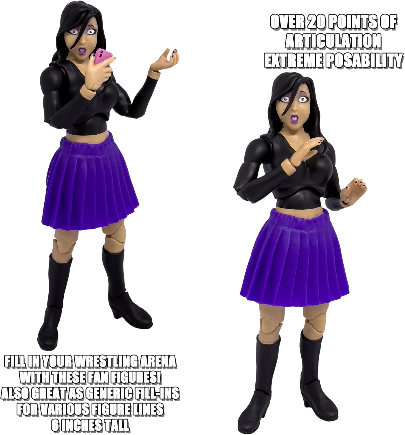 Ultimate Wrestling Crowd Fan Figures: Amber