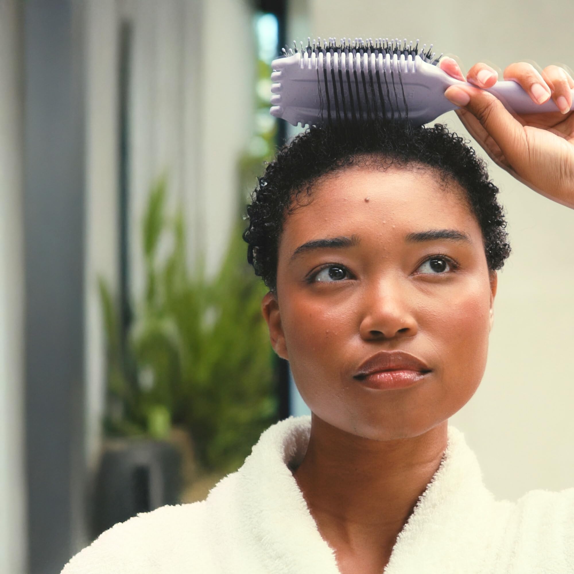 Bounce Curl Volume EdgeLift Brush, Bürste für lockiges Haar, für mehr Volumen am Ansatz und Definition - Lila