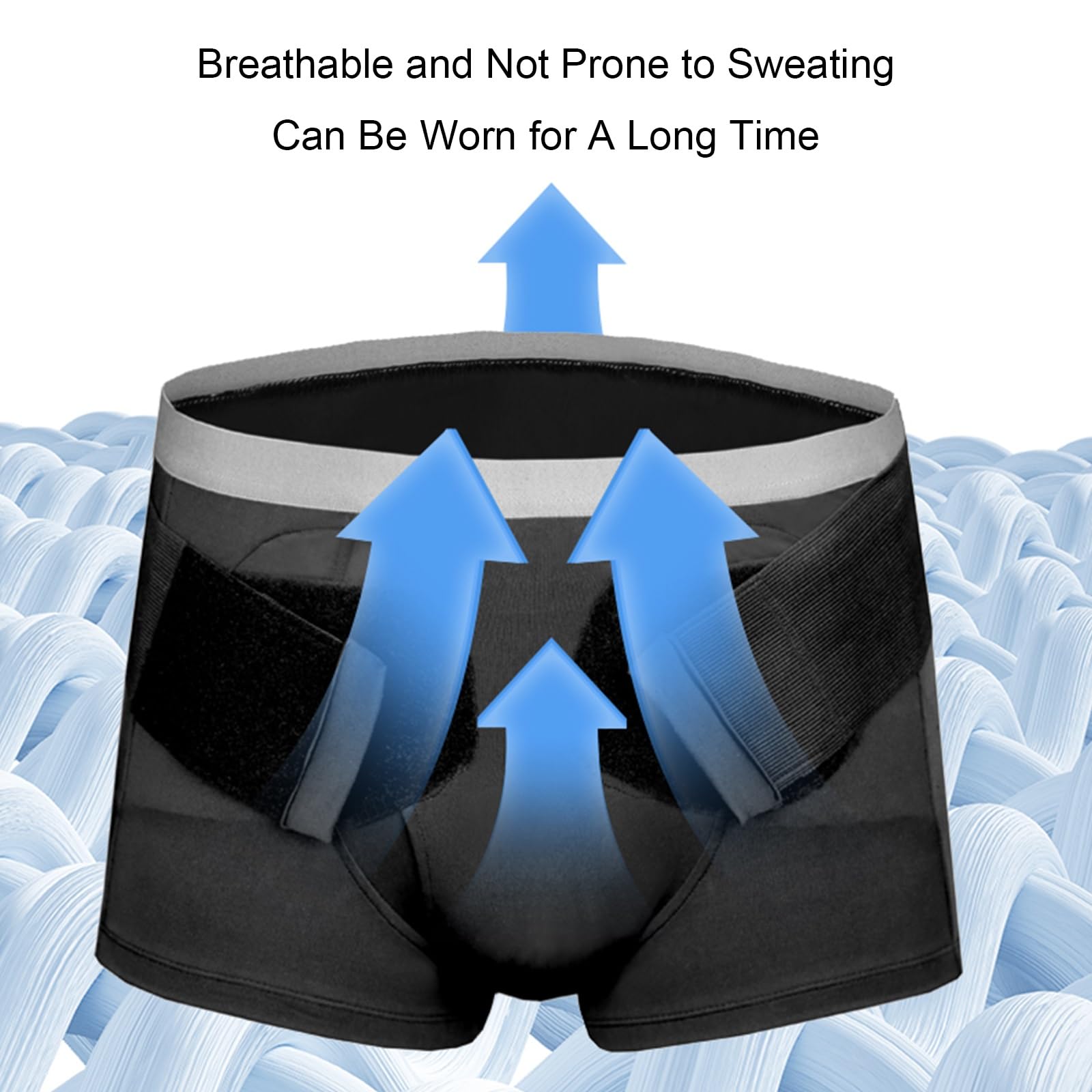 Hernia Belts for Men, Support Brief for Single/Double Inguinal, Hernia Underwear for Men with 2 Removable Pressure Pads(Large)