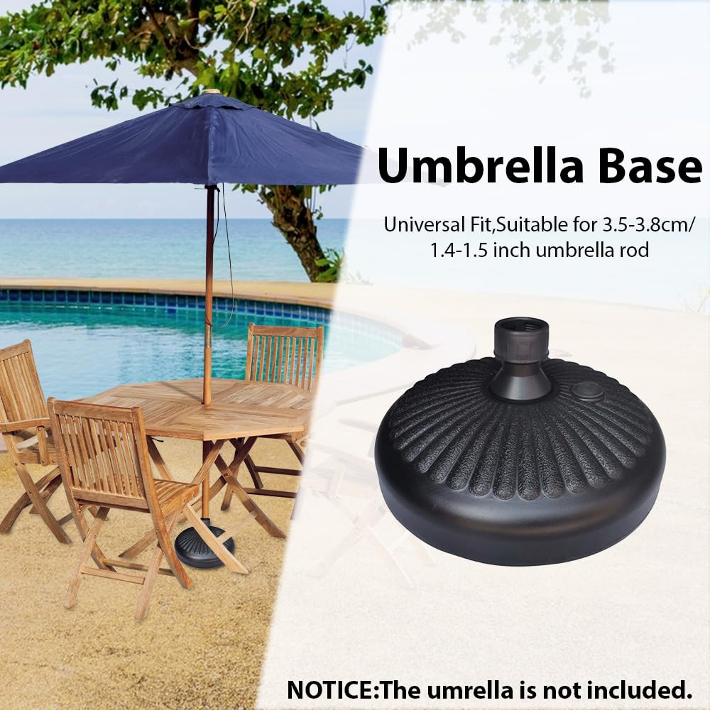 Podstawa parasola Podstawa parasola wypełniona piaskiem lub wodą przenośny stojak na parasol na patio podwórka ogrody baseny wypełniana zewnętrzna podstawa parasola na drążek 3,5 do 3,8 cm