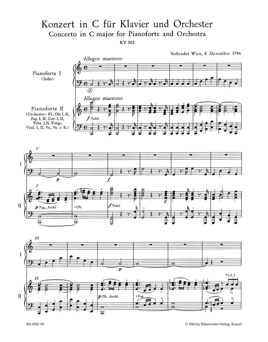 Concert 25 C KV503 – 2 Pianos – Book