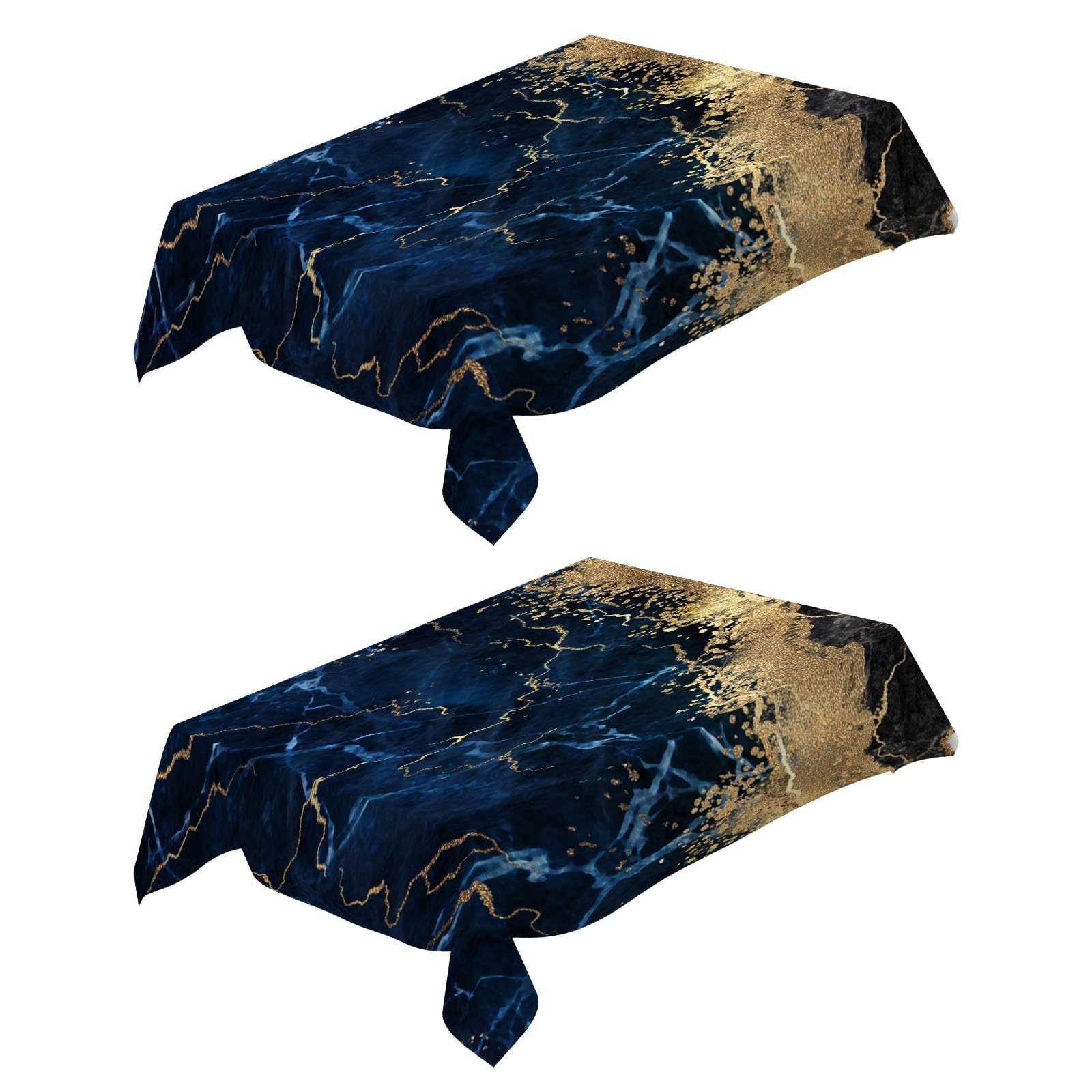 Nappe imperméable marbre bleu idéale pour pique-nique jardin cuisine et repas de Noël