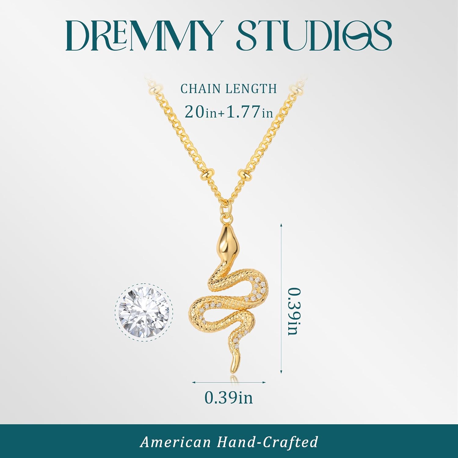 Dremmy Studios Cross Pendant Necklace for Women 14K Gold Plated Cubic Zirconia Evil Eye Butterfly Angel Wing Disc Coin Necklace Minimalist Religious Faith Jewelry Gift for Women - Image 7