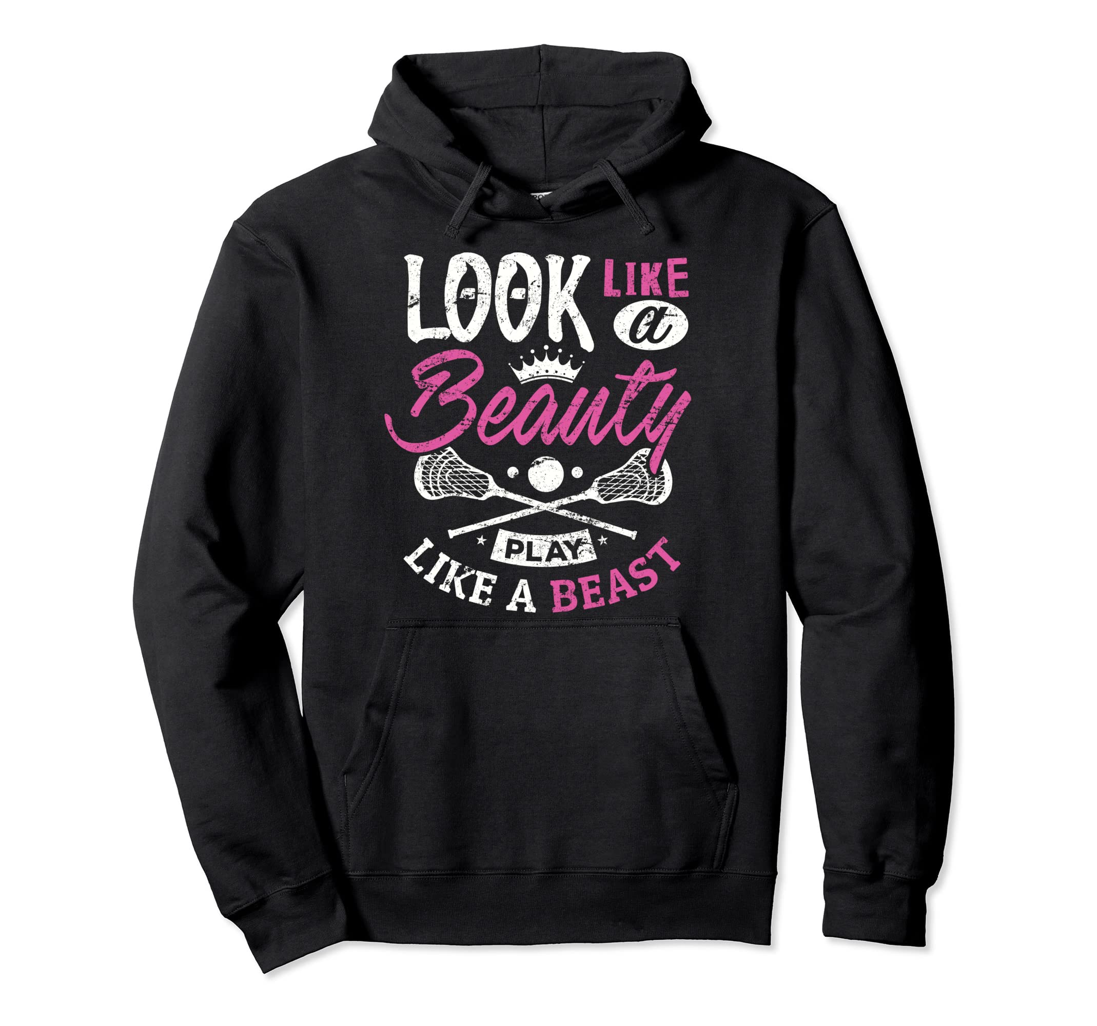 Lacrosse Girl Shirt Look Like a Beauty Women School Tees Pullover Hoodie