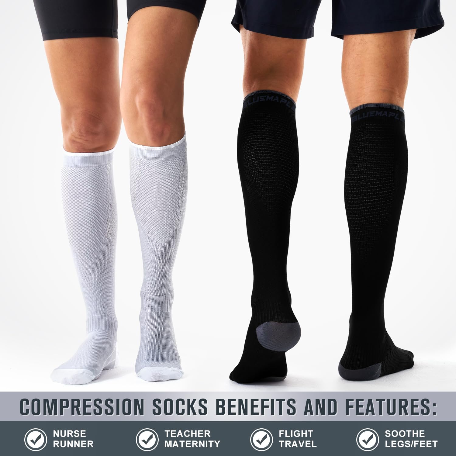 Compression Socks for Women and Men(3 Pairs)15-20mmHg - Best Circulation Support Socks - Image 6