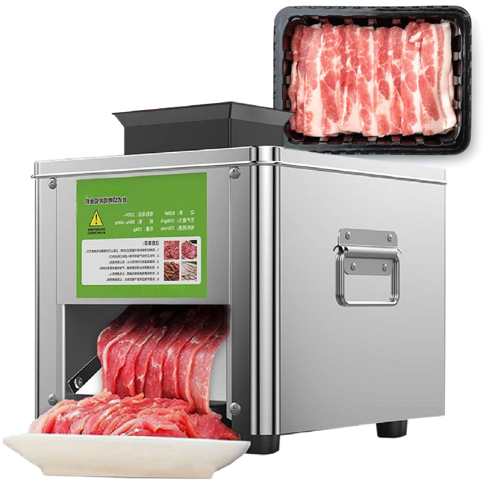 asdchZen Meat Cutters Slicer Machine, 850W Meat Cutters Slicer With Stainless Steel Blade 3,For Home And Commercial Use