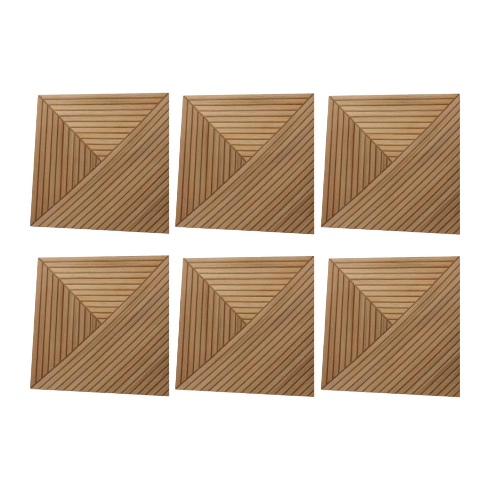 Milageto 6 paneles acústicos decorativos autoadhesivos con estampado madera para pared, insonorizados, ideales para oficinas.