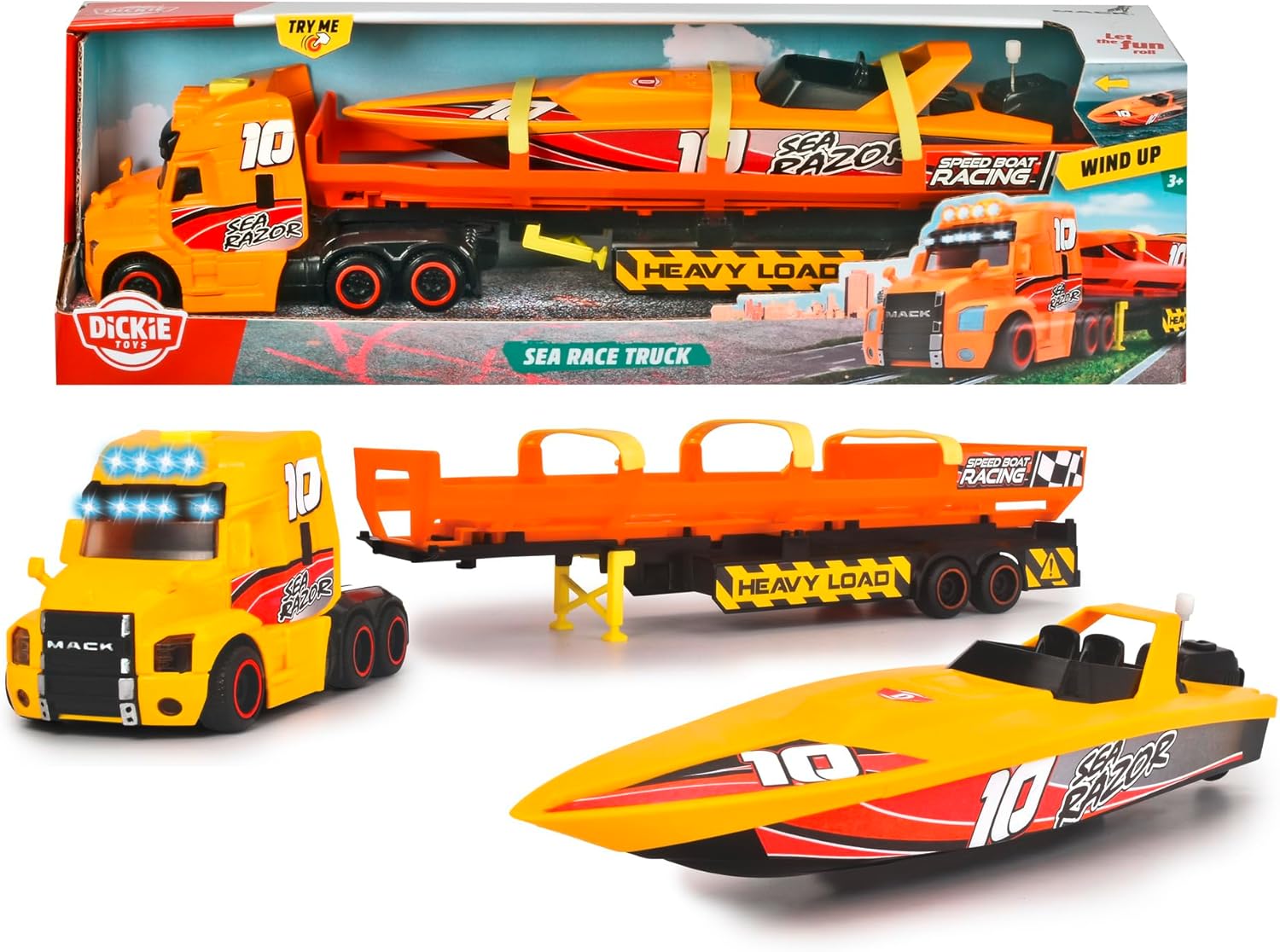 Dickie Toys - Mack Truck with Trailer and Boat