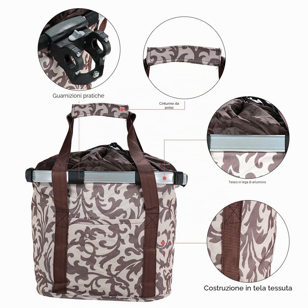 docooler Cestino Anteriore Bici Staccabile Animale Domestico Vettore Lega di Alluminio