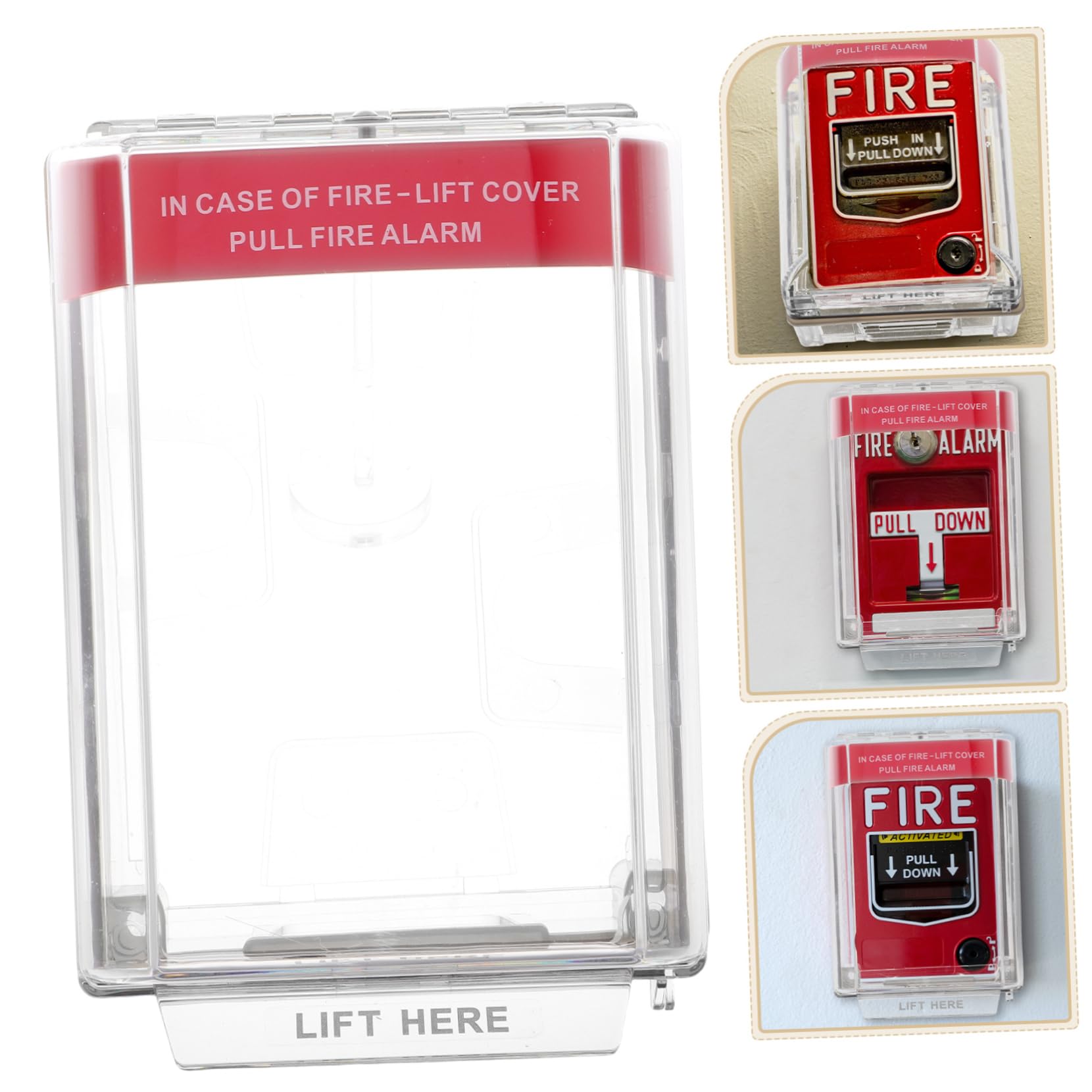 Veemoon Cubierta Protectora para Interruptor de Alarma contra Incendios Cubierta de Pulsador de Llamada Manual Protección Exterior para Punto de Llamada de Incendios Diversos Entornos