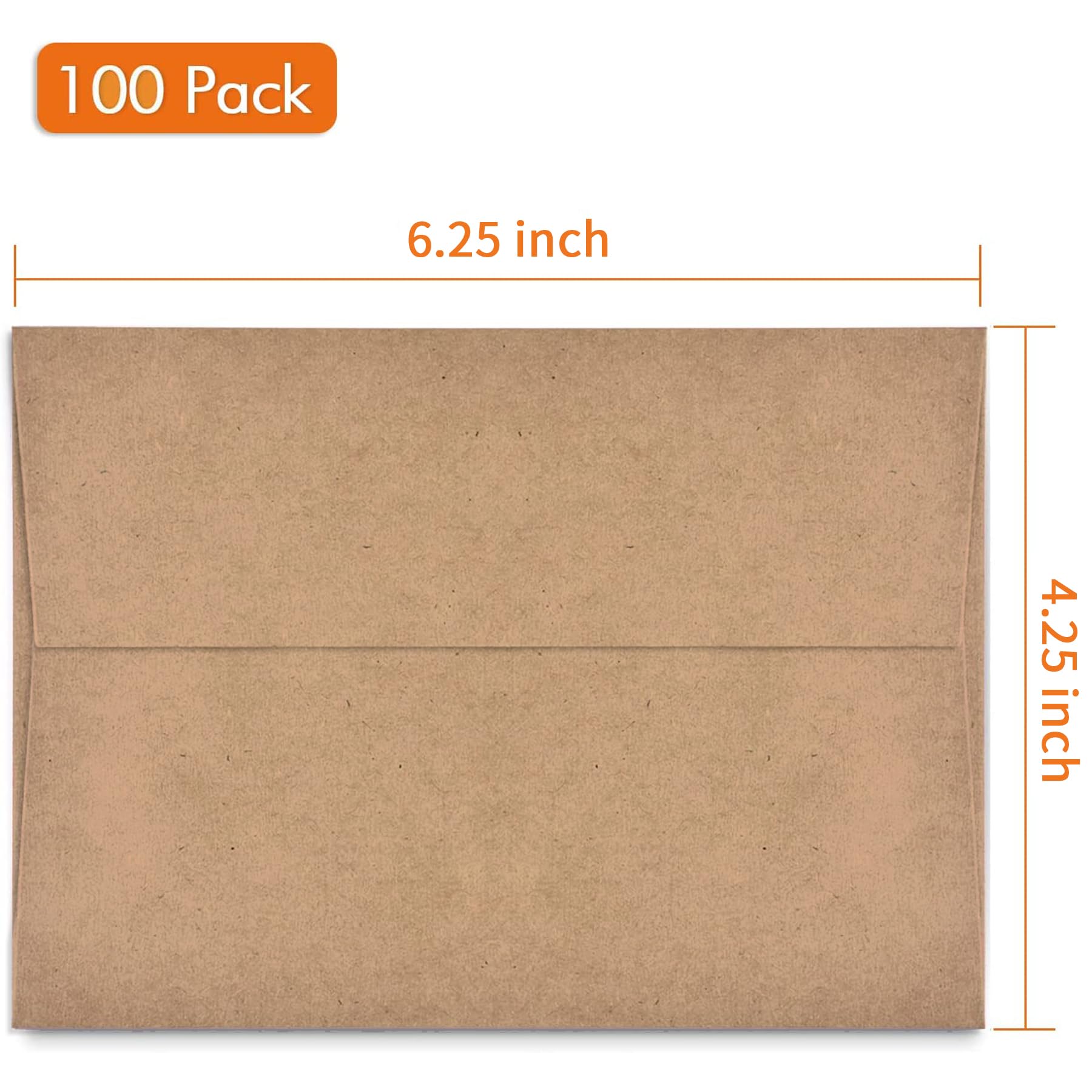 Sobres de invitación, papel kraft, color marrón