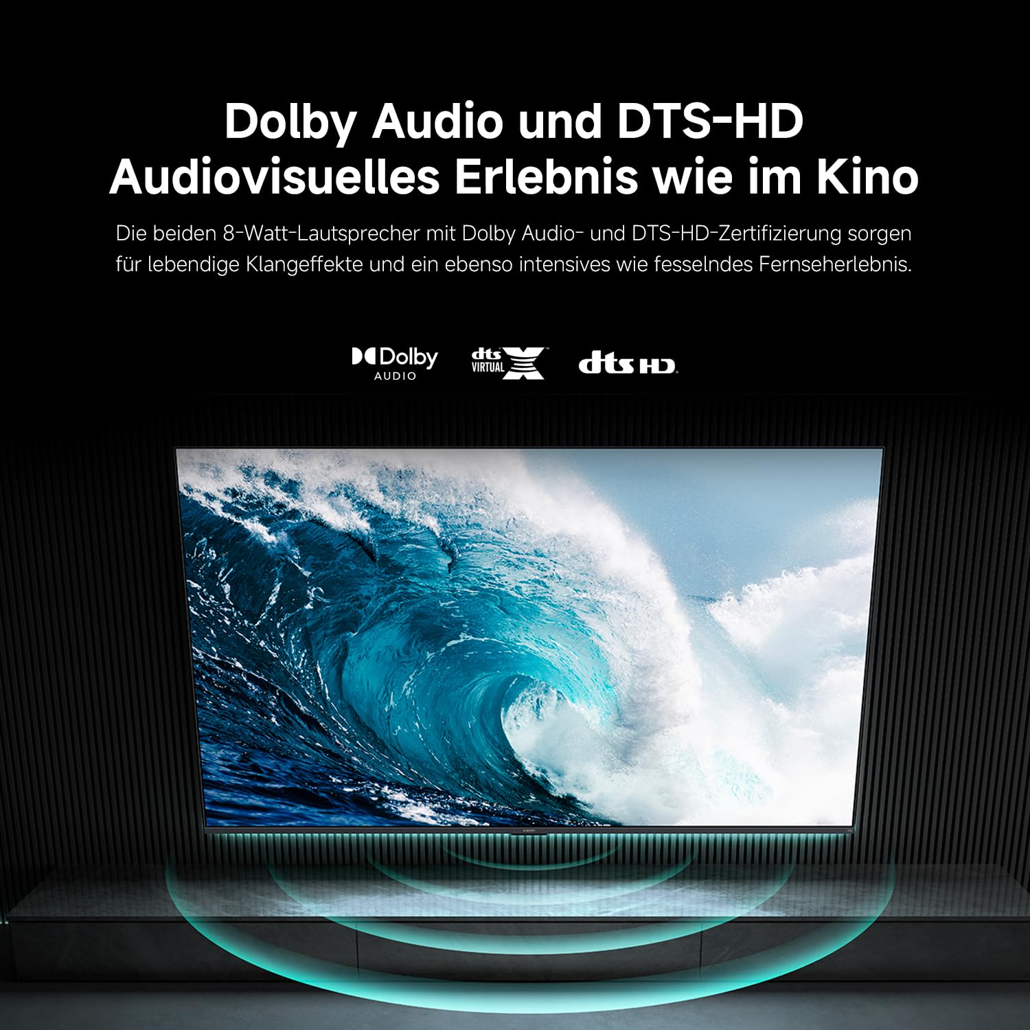 Xiaomi TV F 32, 32 Zoll (81 cm), HD, Smart TV, Fire OS7, Triple Tuner DVB-C/S/S2/T/T2, Dolby Audio™, DTS Virtual:X, DTS-HD, Sprachsteuerung mit Alexa, Kompatibel mit Apple AirPlay